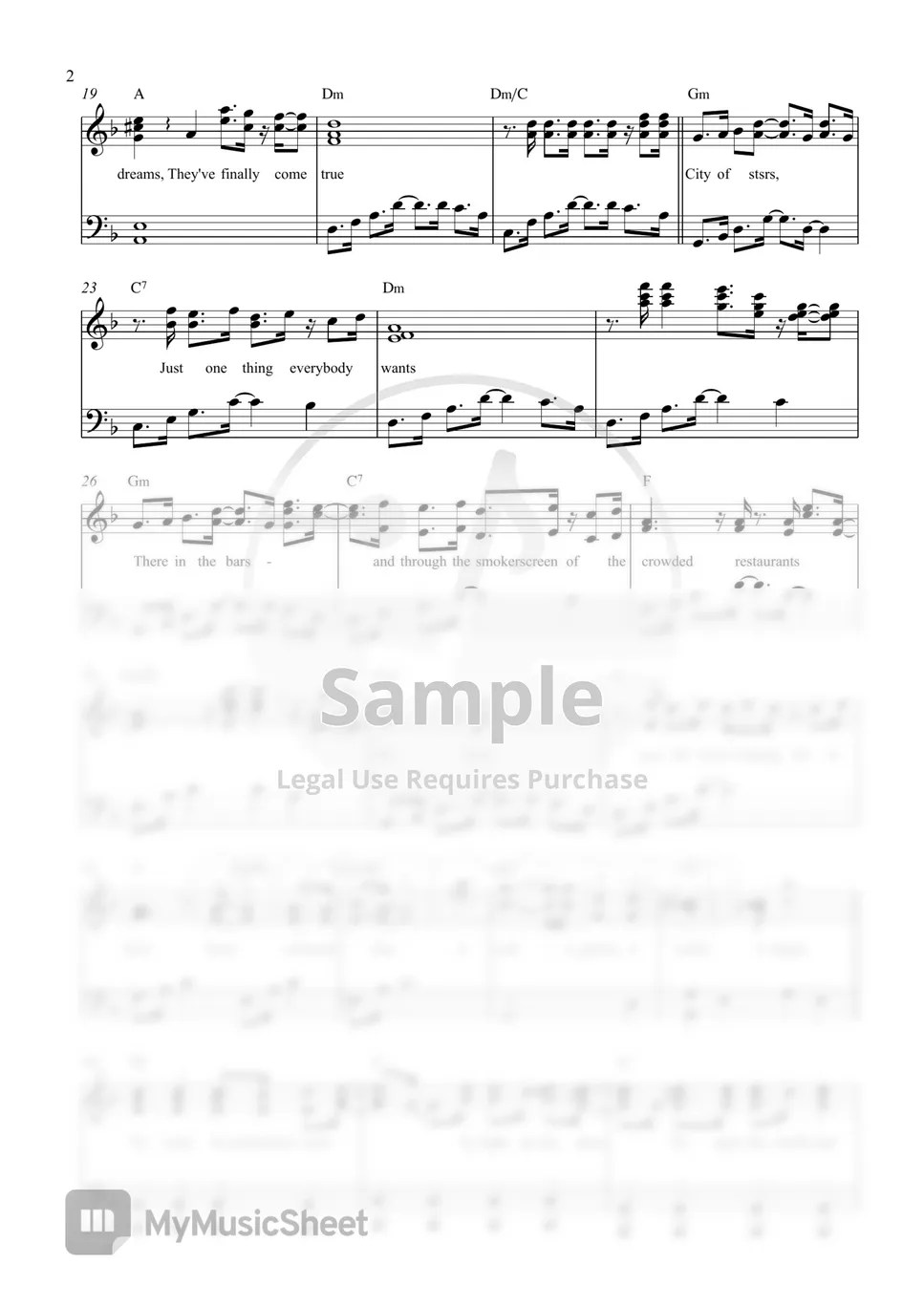 Ryan Thomas Gosling, Emma Stone City of stars La La Land (Original