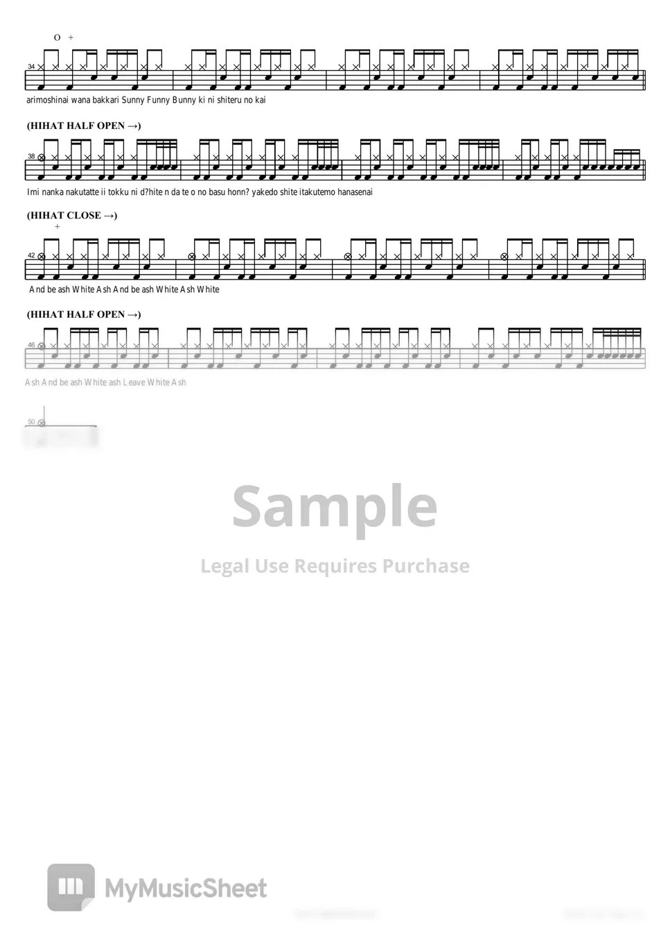 The Pillows White Ash Sheet by COPYDRUM