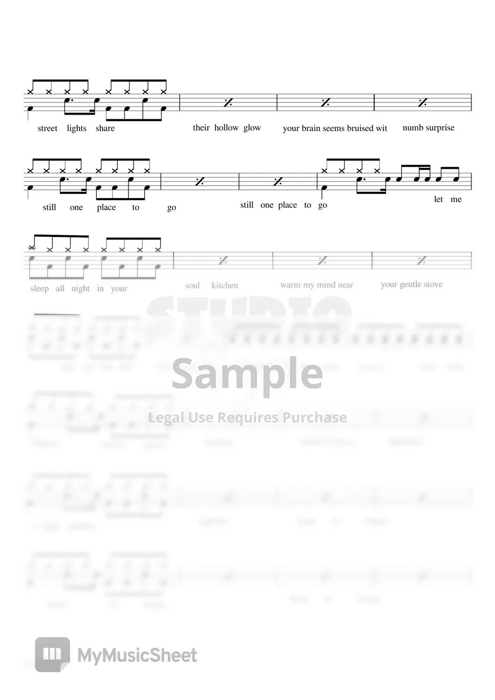 The Doors Soul Kitchen Sheets by Studio830