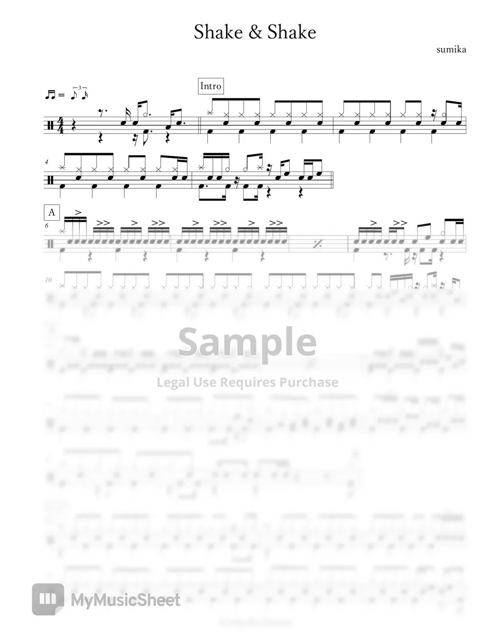 sumika Shake & Shake Sheets by Arkadia Drums