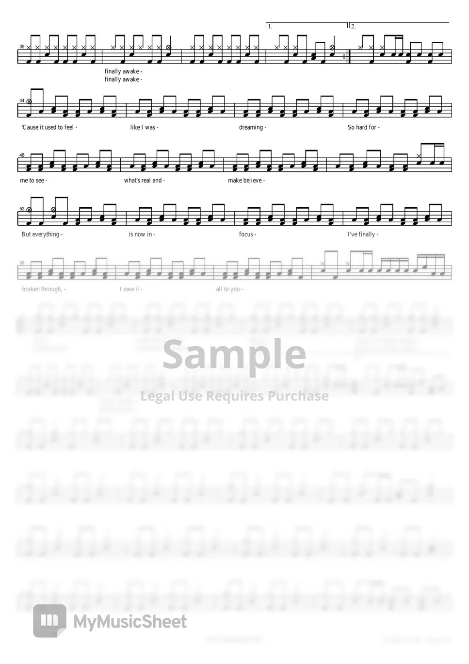 Hoobastank Finally Awake Sheets by COPYDRUM