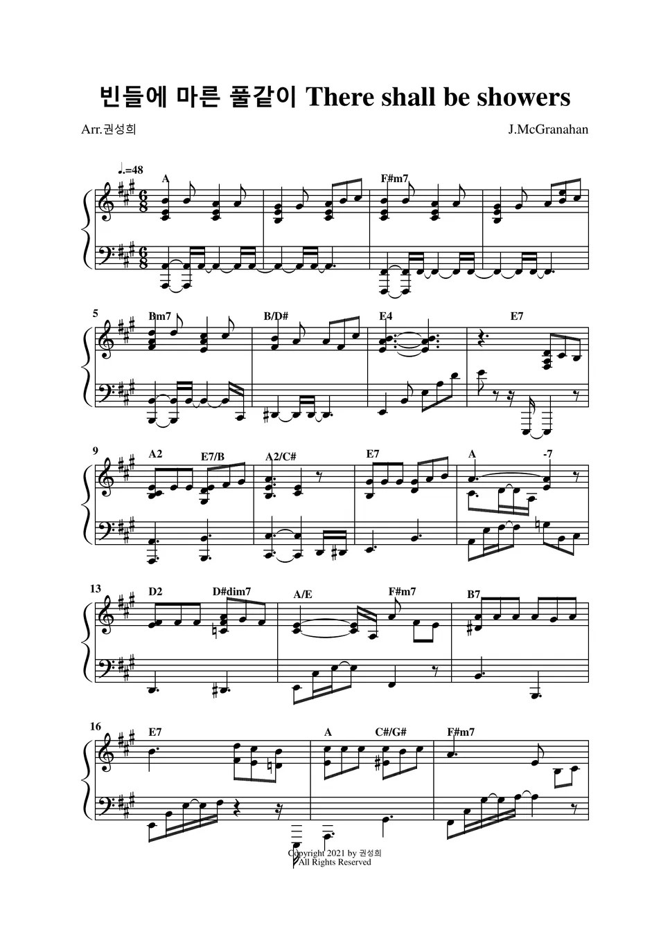 J,McGranahan There shall be showers of blessing Sheet by bestsuny