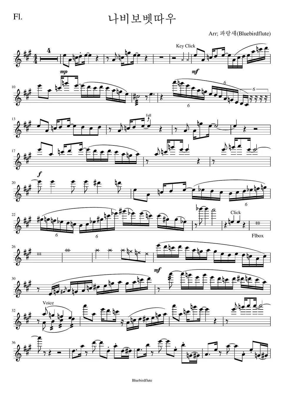 K.K.House K.K Cruisin (Epic Flute Solo) Sheet by Bluebirdflute