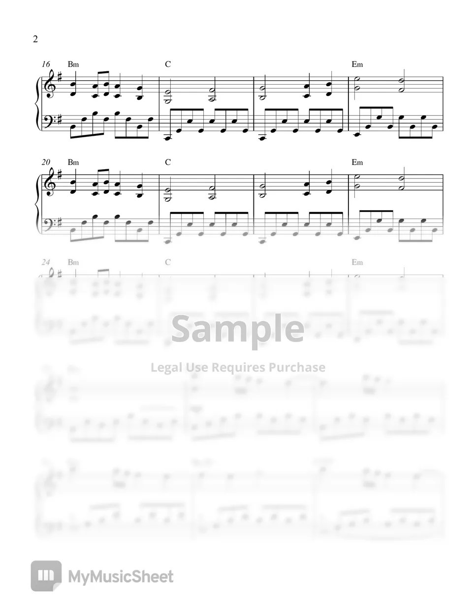 Billie Eilish Lovely (Piano Solo) Partitura by Peter James