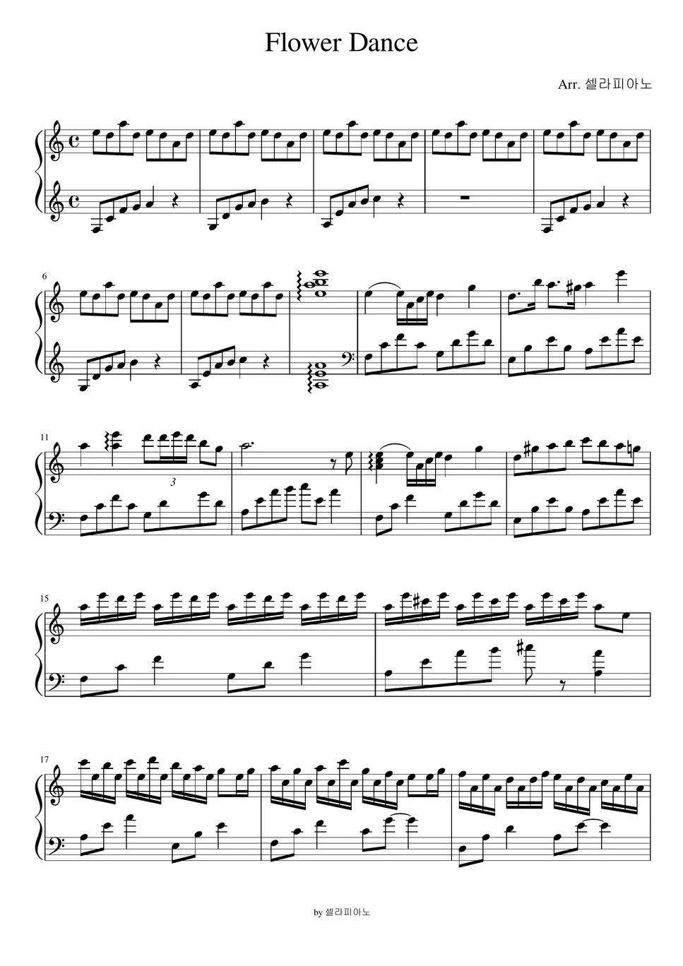 Dj Okawari Flower Dance Violin Sheet Music Best Flower Site
