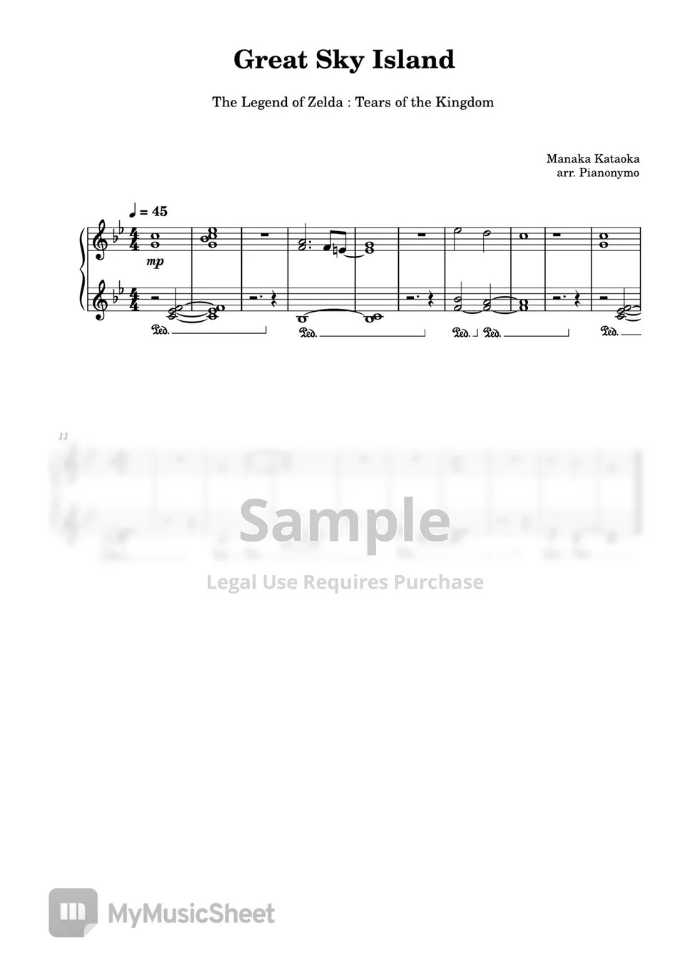 Zelda Tears of the Kingdom Great Sky Island Sheets by Pianonymo