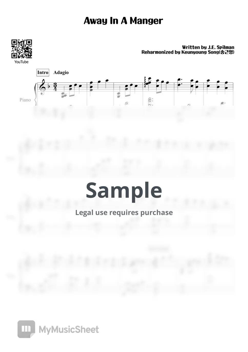 J.E. Spilman Away In A Manger (11th Album) Lembar Musik by Keunyoung