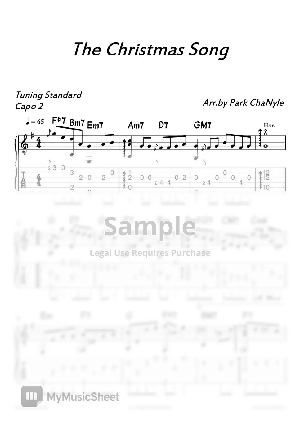 Robert Wells and Mel Tormé The Christmas Song (Acoustic Fingerstyle