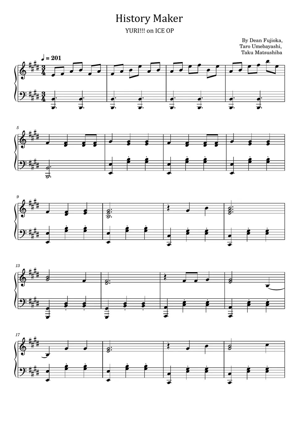 Dean Fujioka, Taro Umebayashi, Taku Matsushiba History Maker (YURI