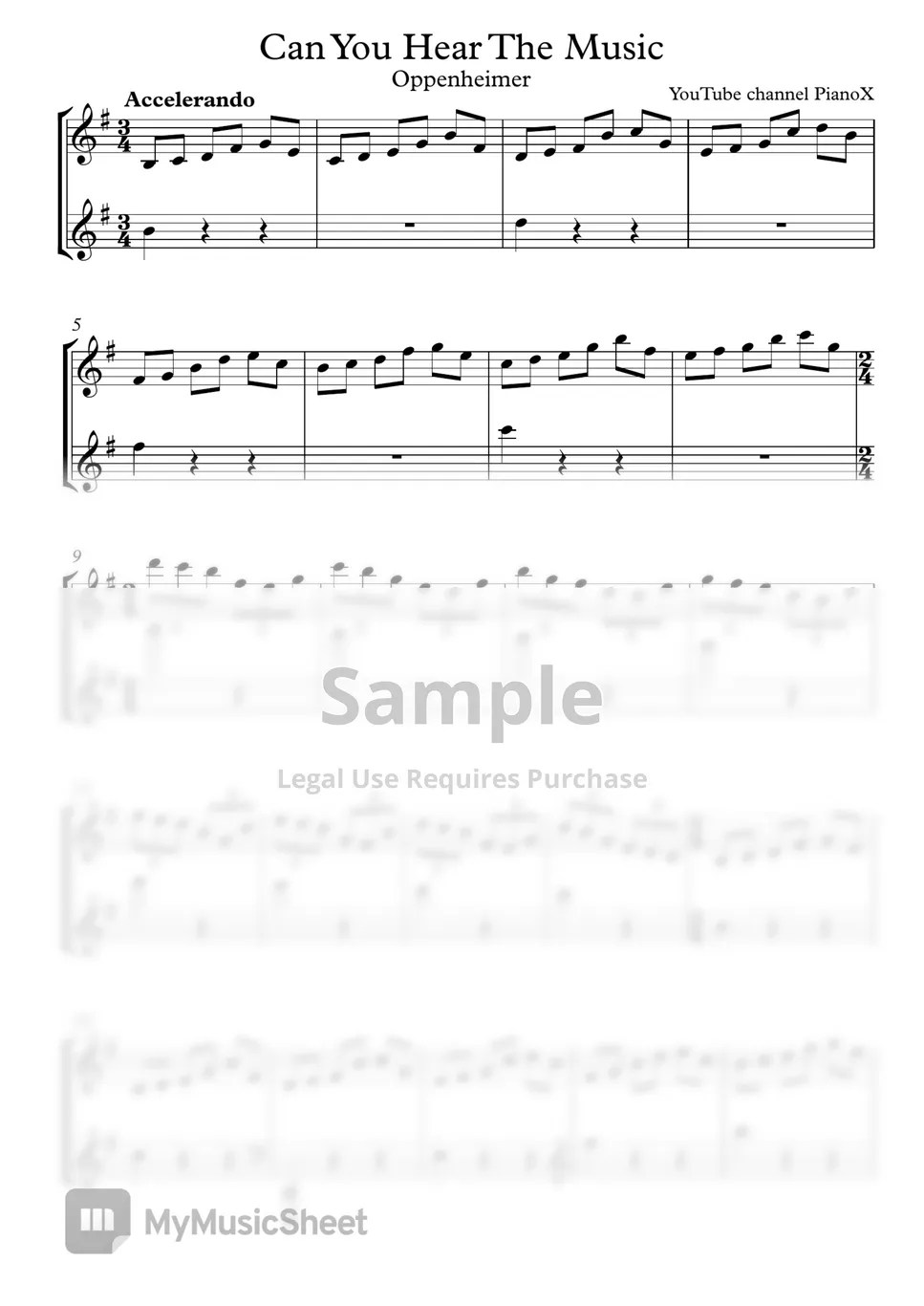 Ludwig Göransson Can You Hear The Music Noten by PianoX