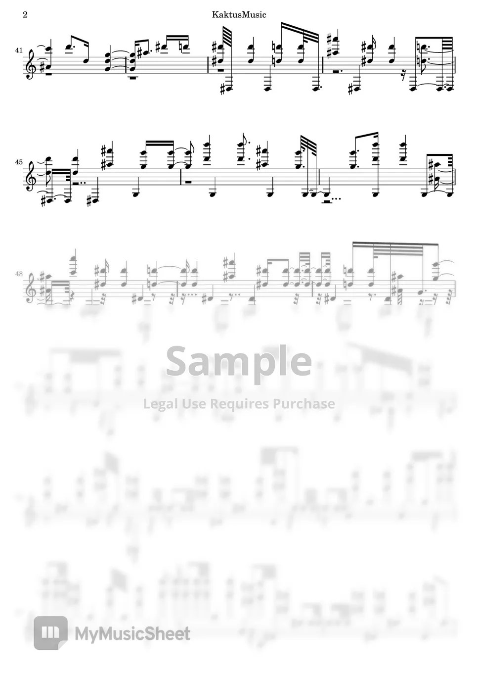 Mr.Kitty After Dark 악보 by KaktusMusic