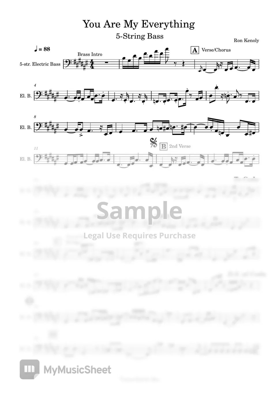 Ron Kenoly You're My Everything Sheets by Ron Kenoly