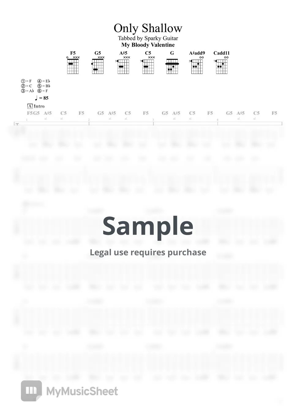 My Bloody Valentine Only Shallow Sheets by Sparky Guitar