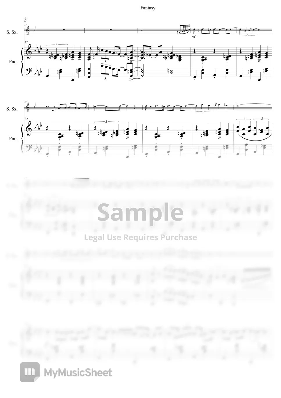 최영민 Fantasy for Saxophone and Piano (색소폰/피아노) Sheets by 최영민