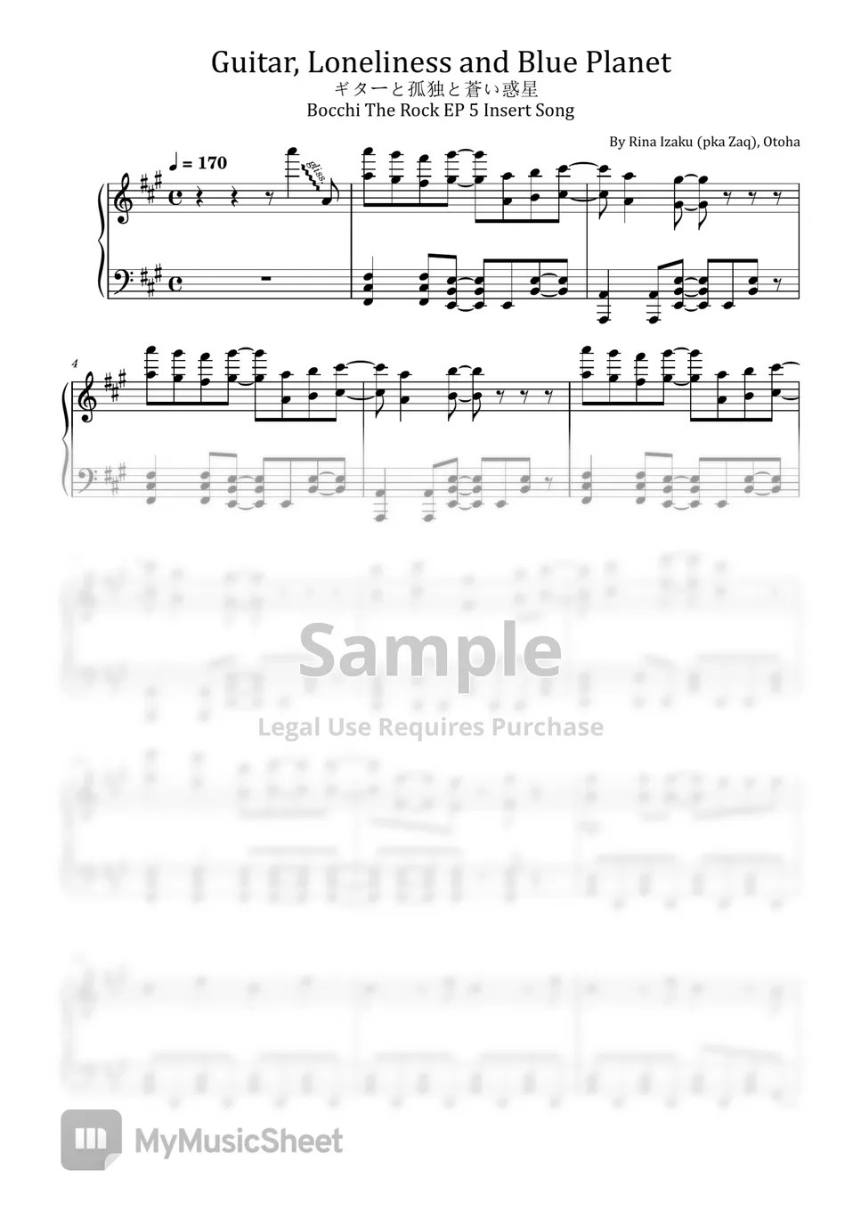 Rina Izaku (pka Zaq), Otoha Guitar, Loneliness and Blue