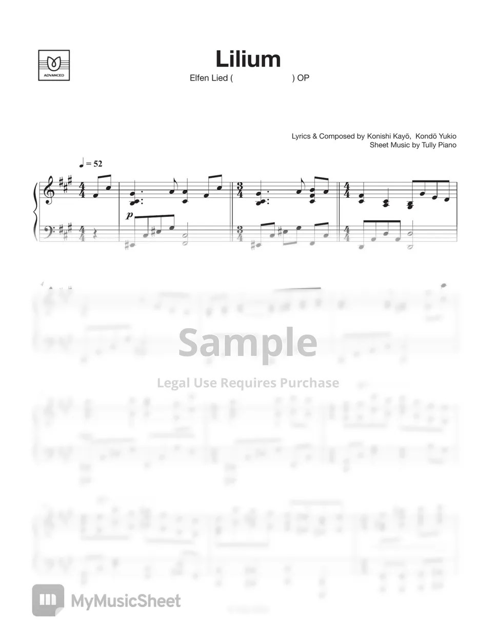 Elfen Lied Opening Lilium Lyrics