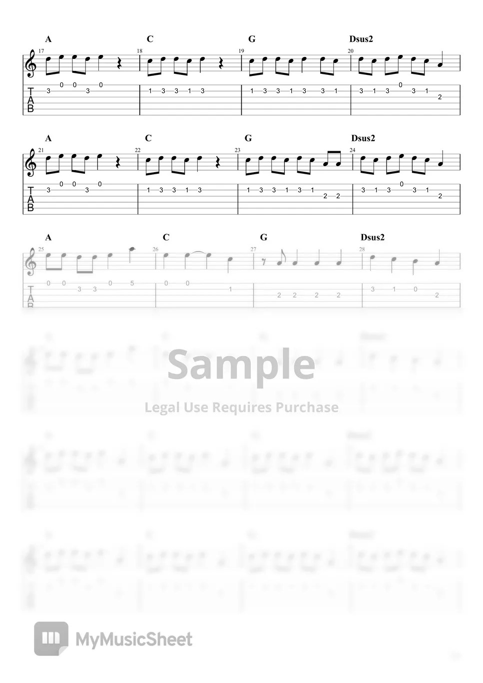 Trent Reznor Old Town Road Tab + 1staff by Guitar