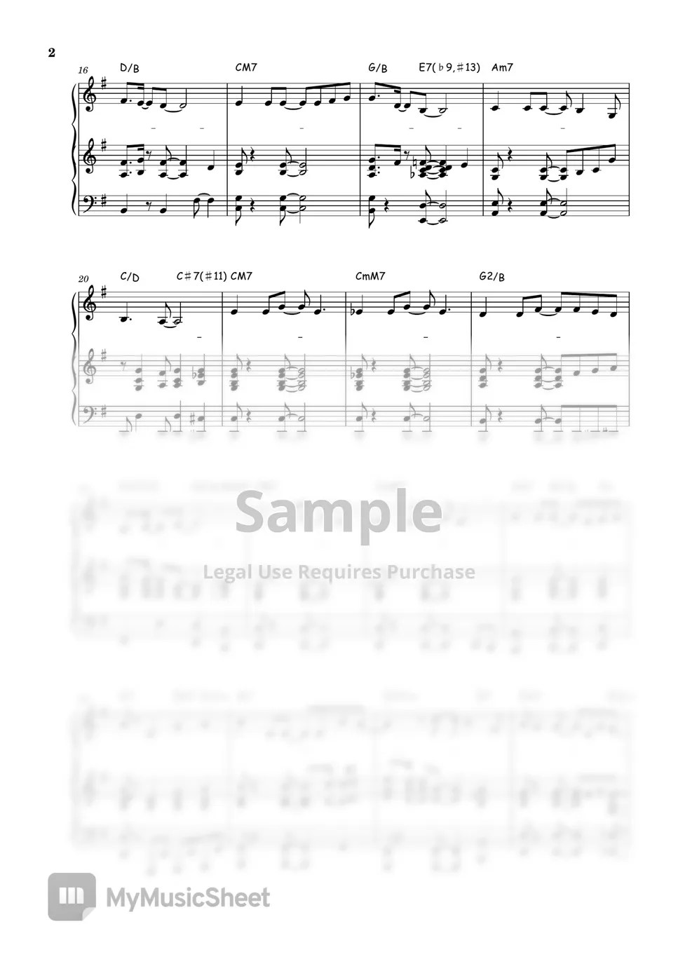 김흥영/김노아 내 안에 부어 주소서 (G key) Sheets by 생명의건반