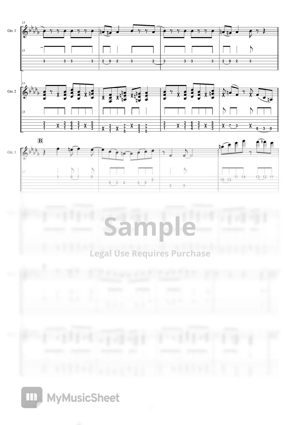 米津玄師 【ギターデュオTAB譜】KICK BACK Sheets by shidome