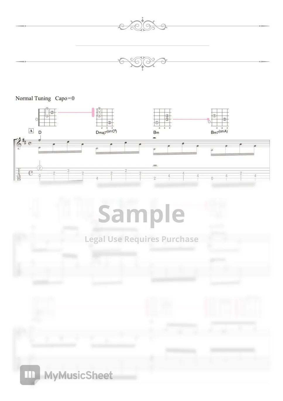 Bach Air on the G String (Solo Guitar) Sheets by Daisuke Minamizawa