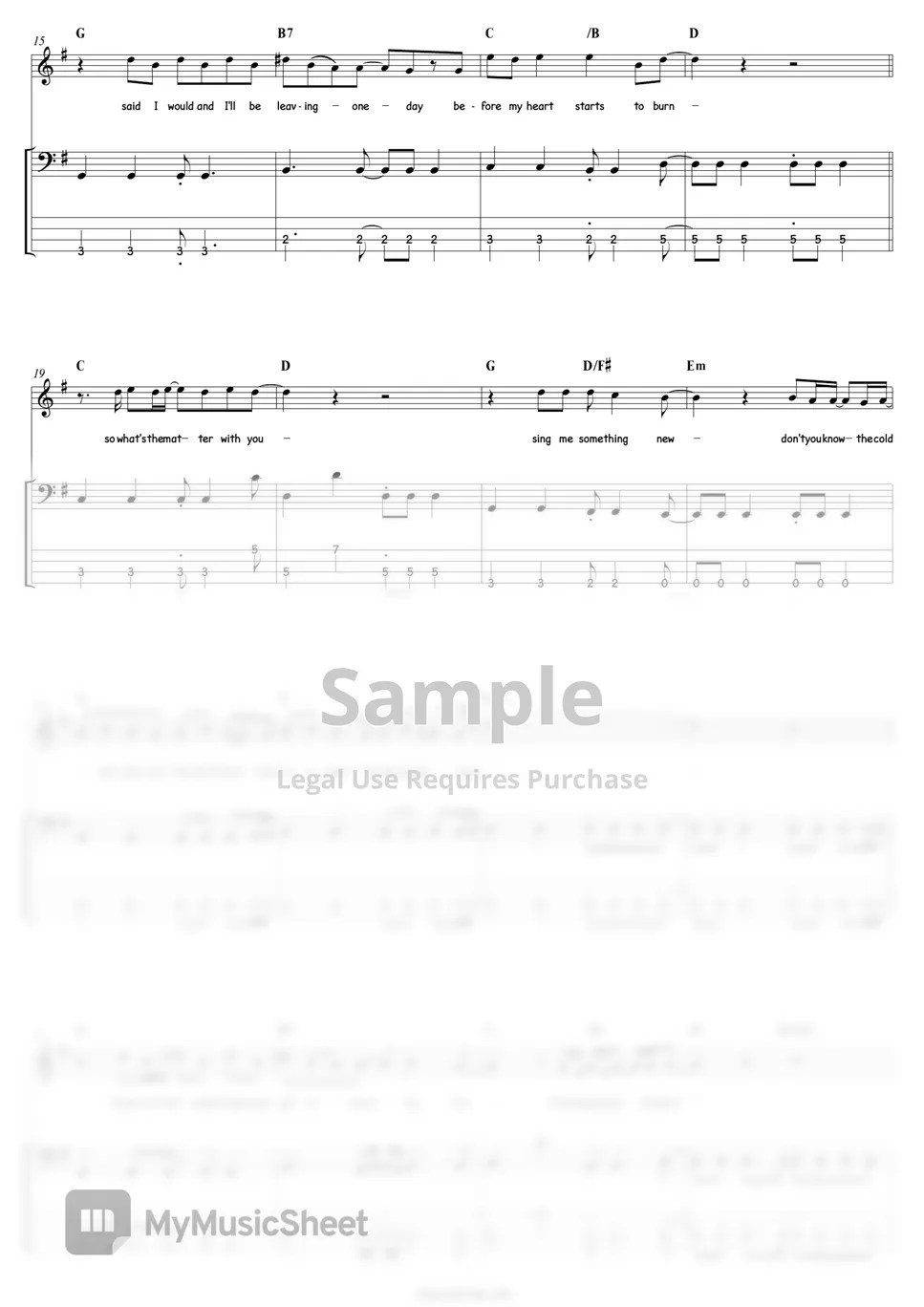 Oasis Stand By Me Bass Hoja