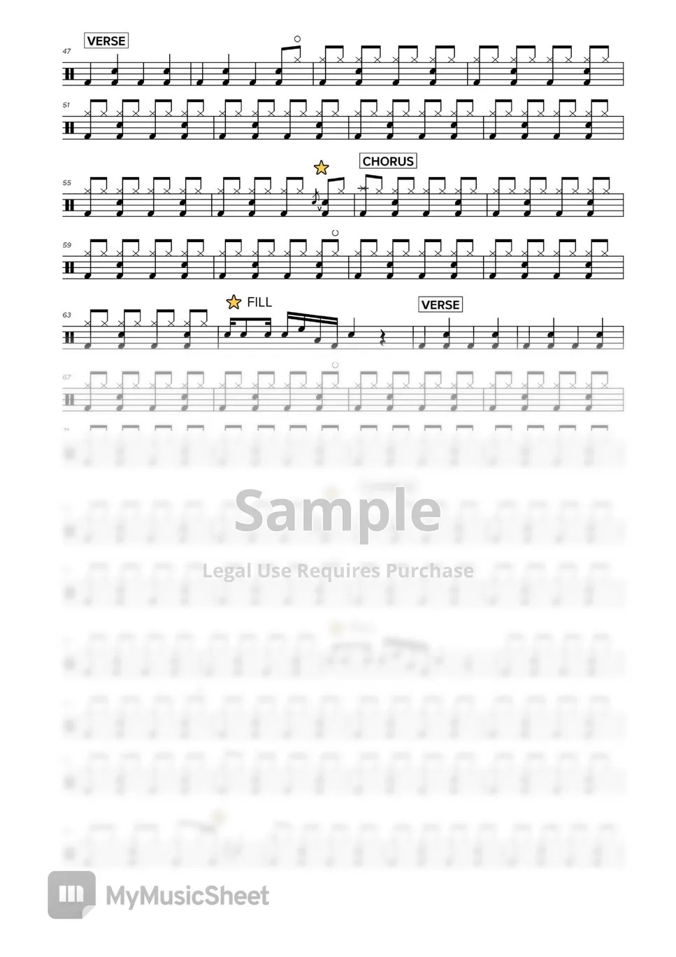 Survivor Eye Of The Tiger Sheets by Magic Drum Sheets