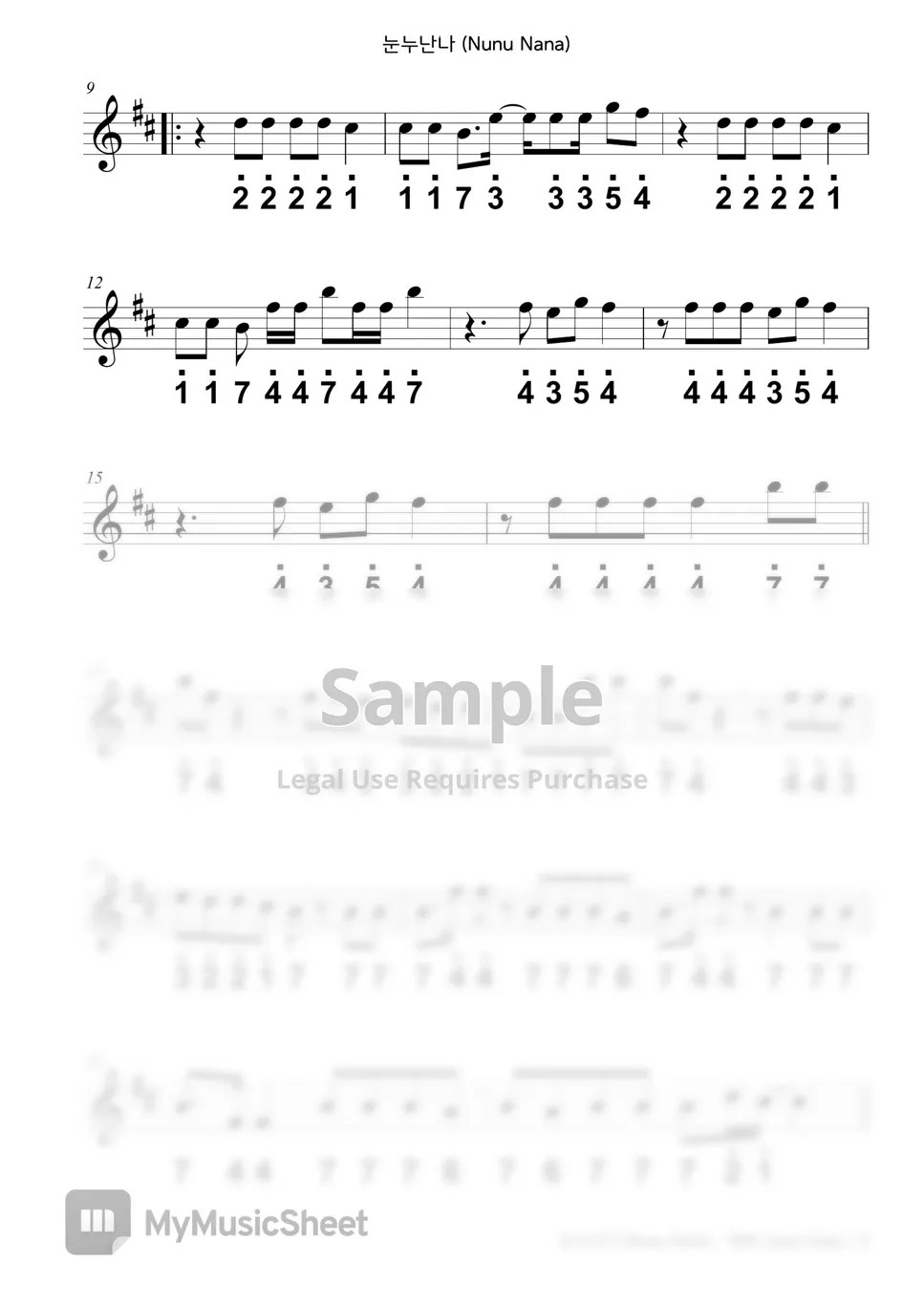 제씨 (Jessi) 눈누난나(NUNU NANA) (Easy) Sheets by Tonton Kalimba