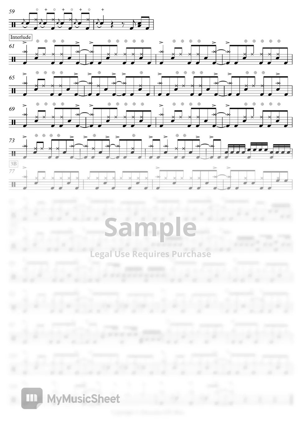 greenday Basket case (고급) 악보 by 신동엽의드럼터치
