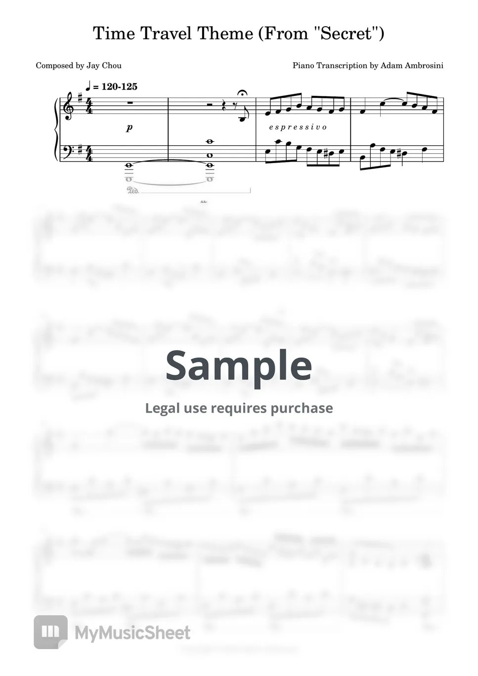Jay Chou Time Travel Theme (From "Secret") 악보 by Jay Chou