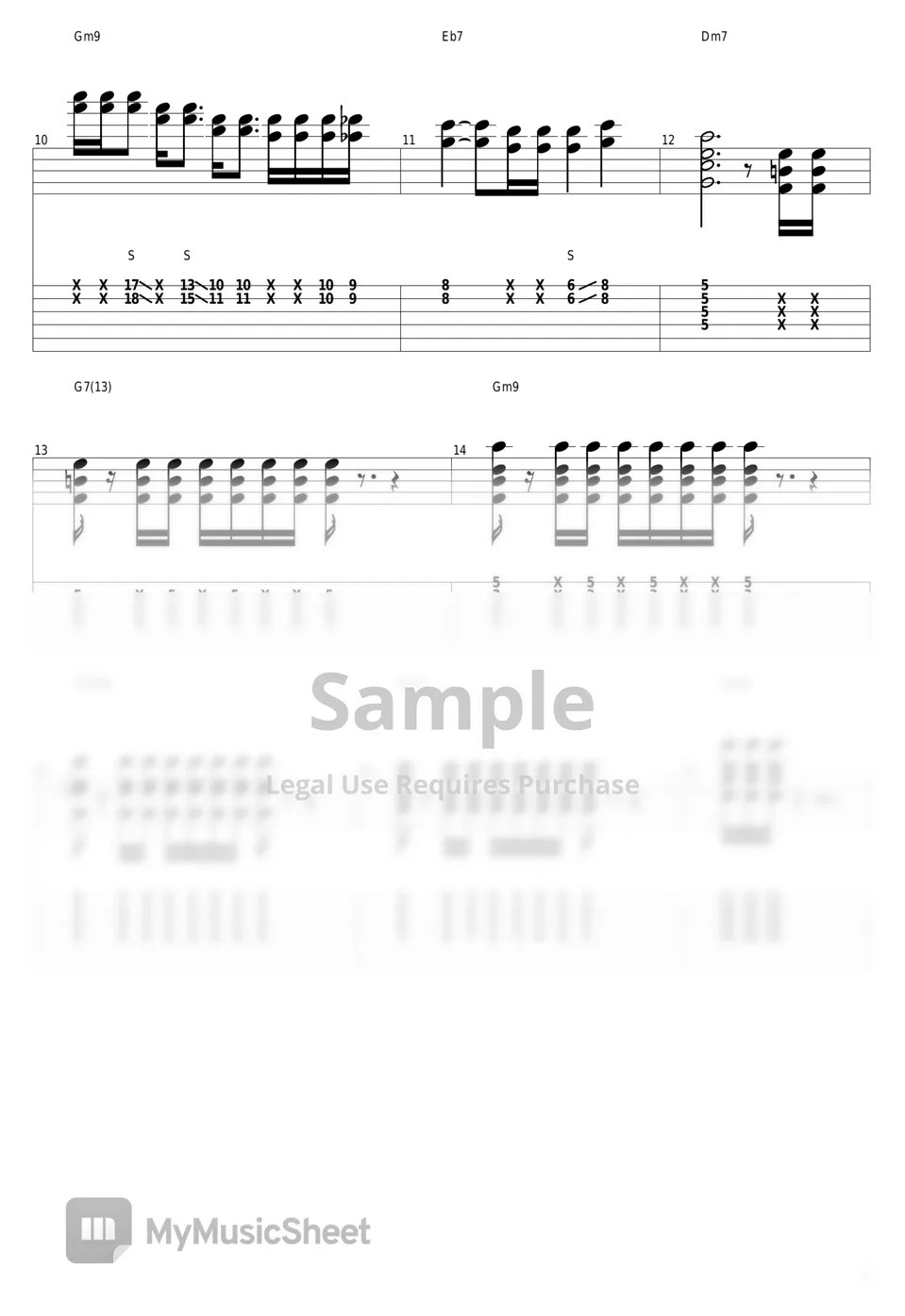 Mariya Takeuchi Plastic Love Tab + 1staff by guitar cover with tab