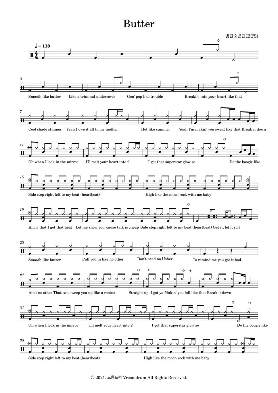 BTS Butter Sheet by Vroomdrum