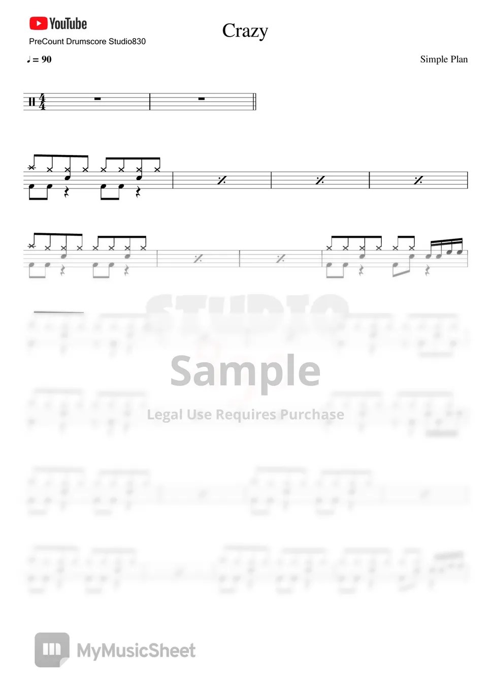 Simple plan Crazy Sheets by Studio830