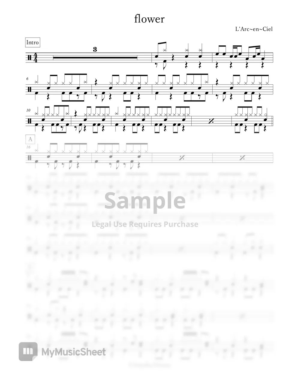 L'ArcenCiel flower Sheets by Arkadia Drums