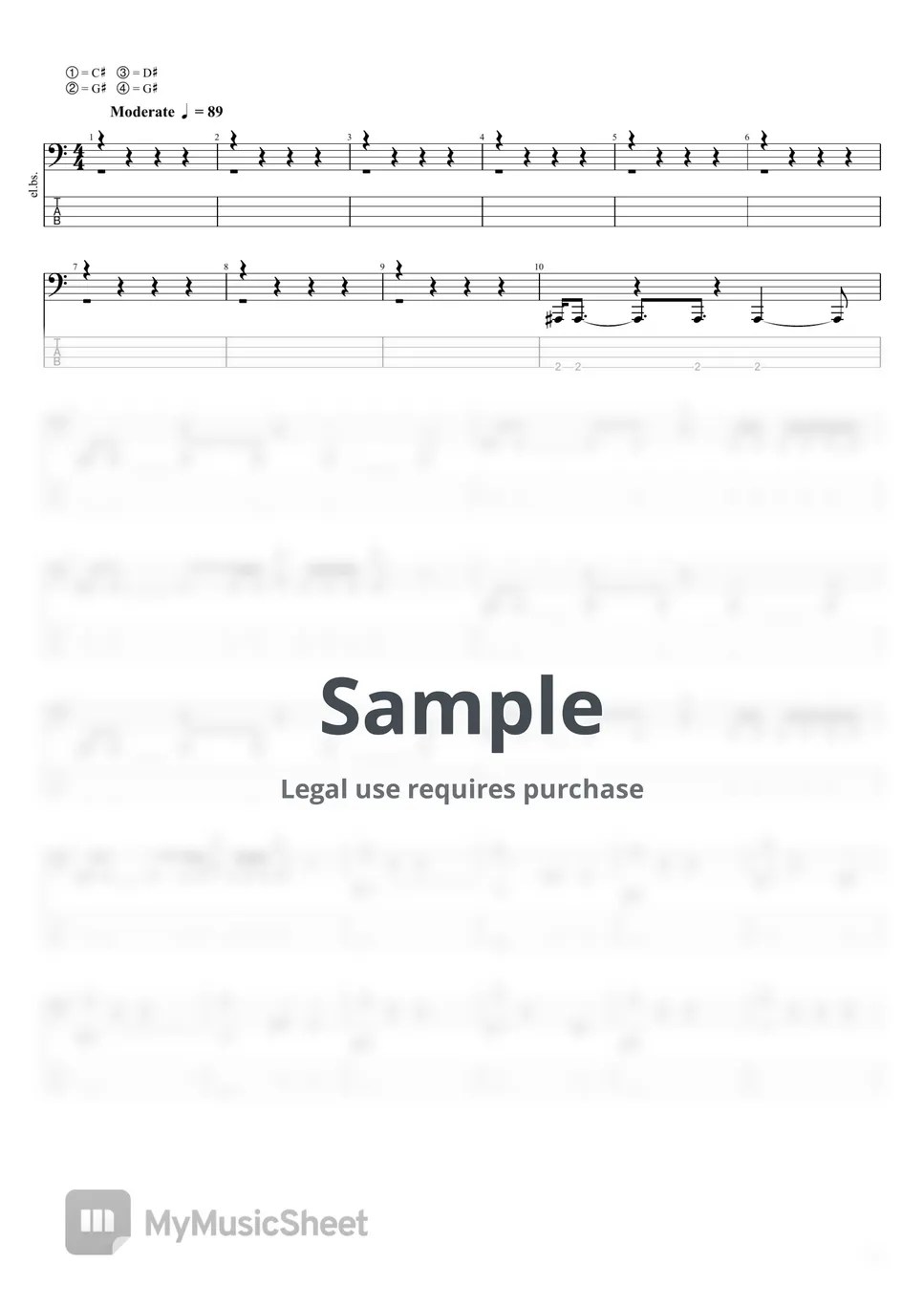 Motionless In White Masterpiece (Bass Tab) Sheets by Motionless In White