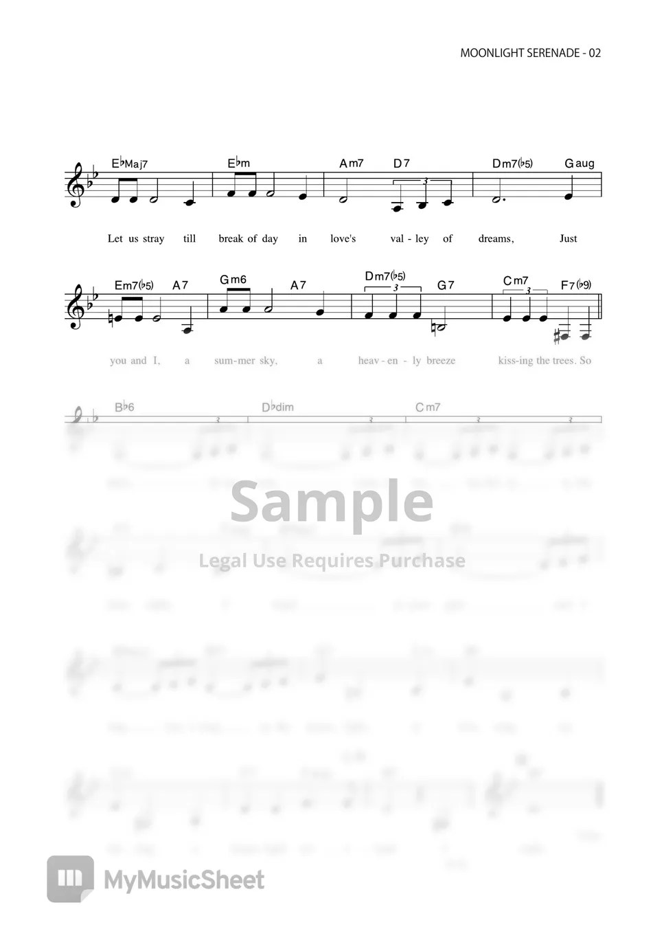 MOONLIGHT SERENADE (VOCAL MAGAZINE) Sheets by Far East Island Record