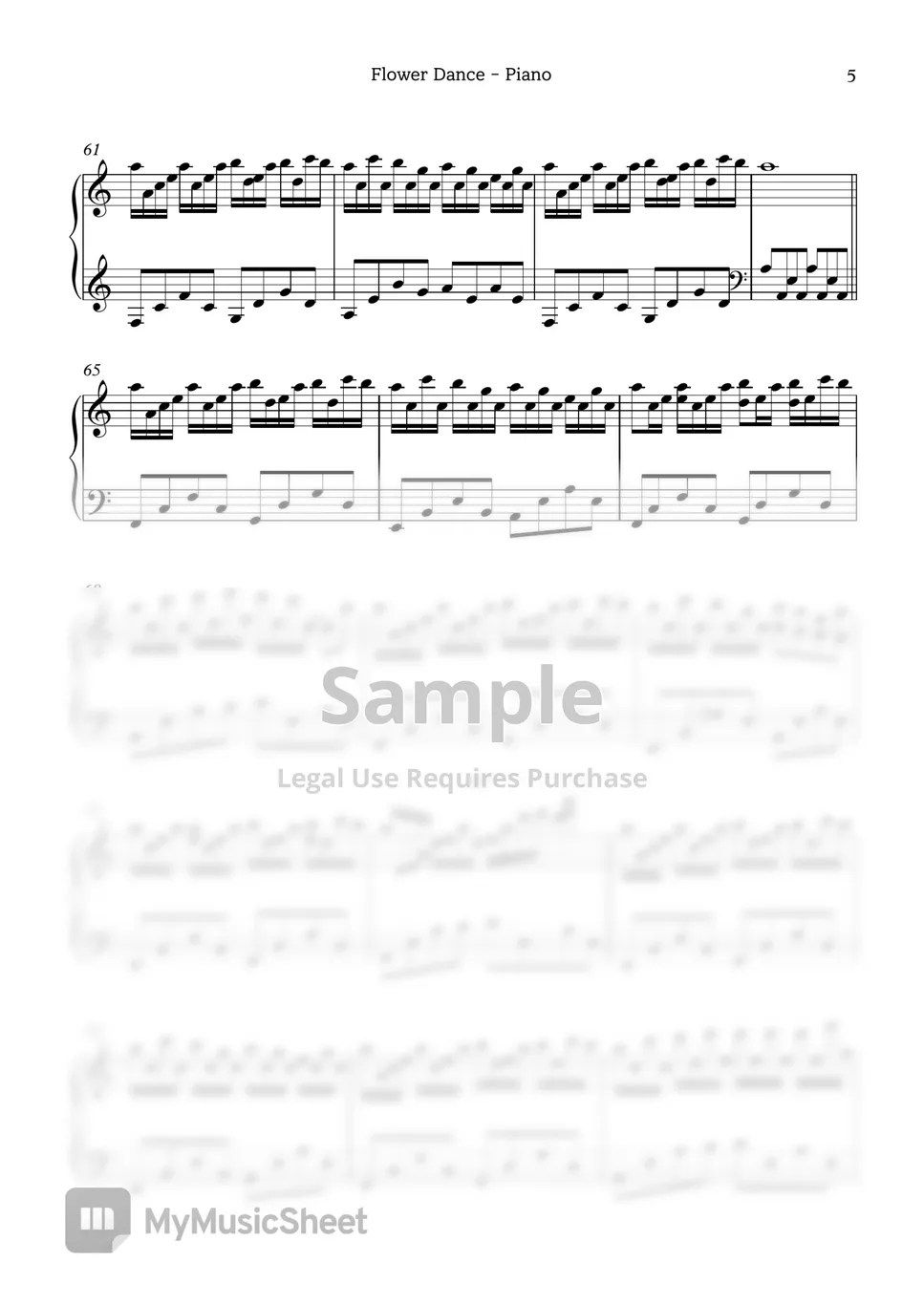 Dj Okawari Flower Dance Violin Sheet Music Best Flower Site