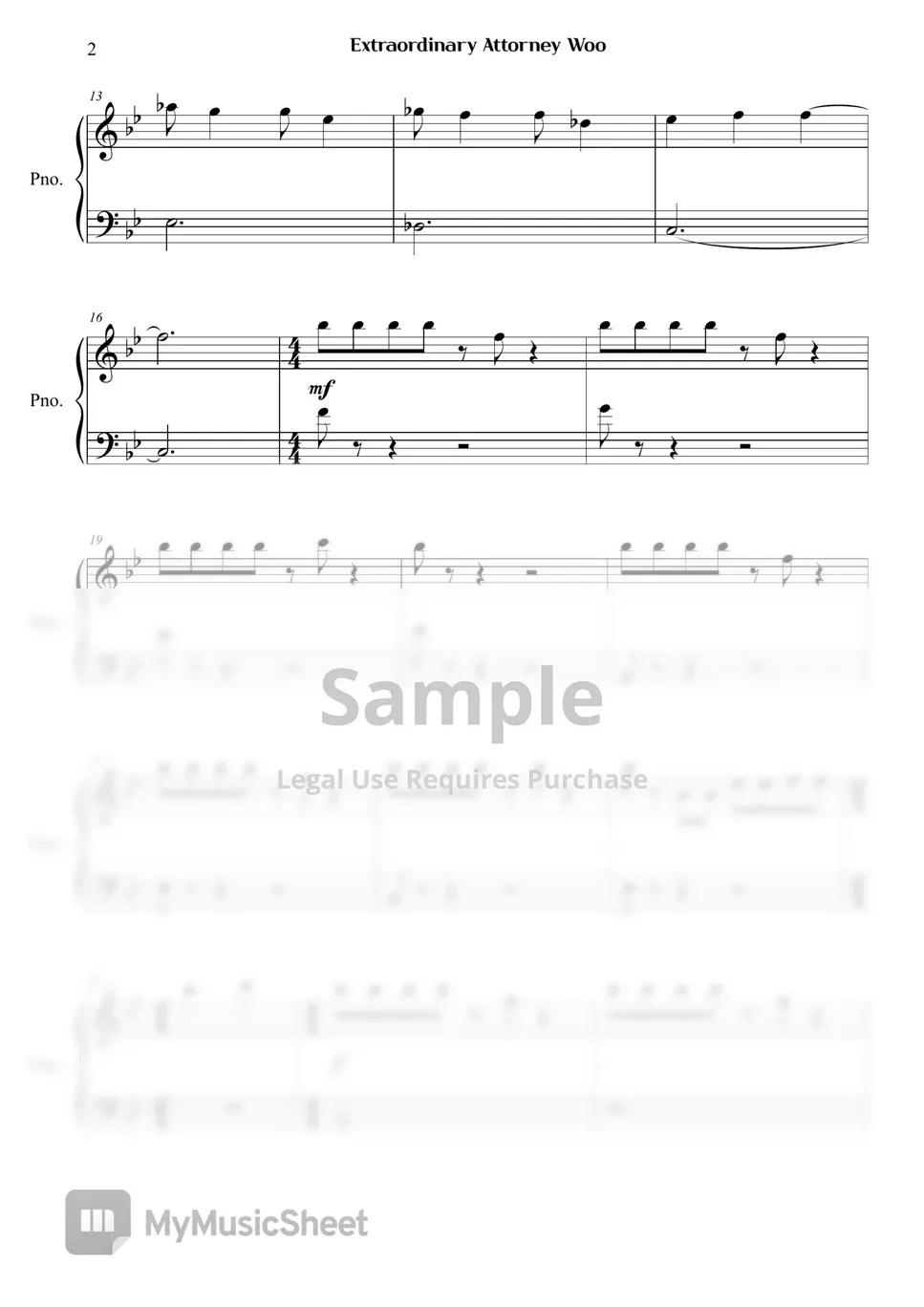 Extraordinary Attorney Woo Opening Sheets by Right Now Piano