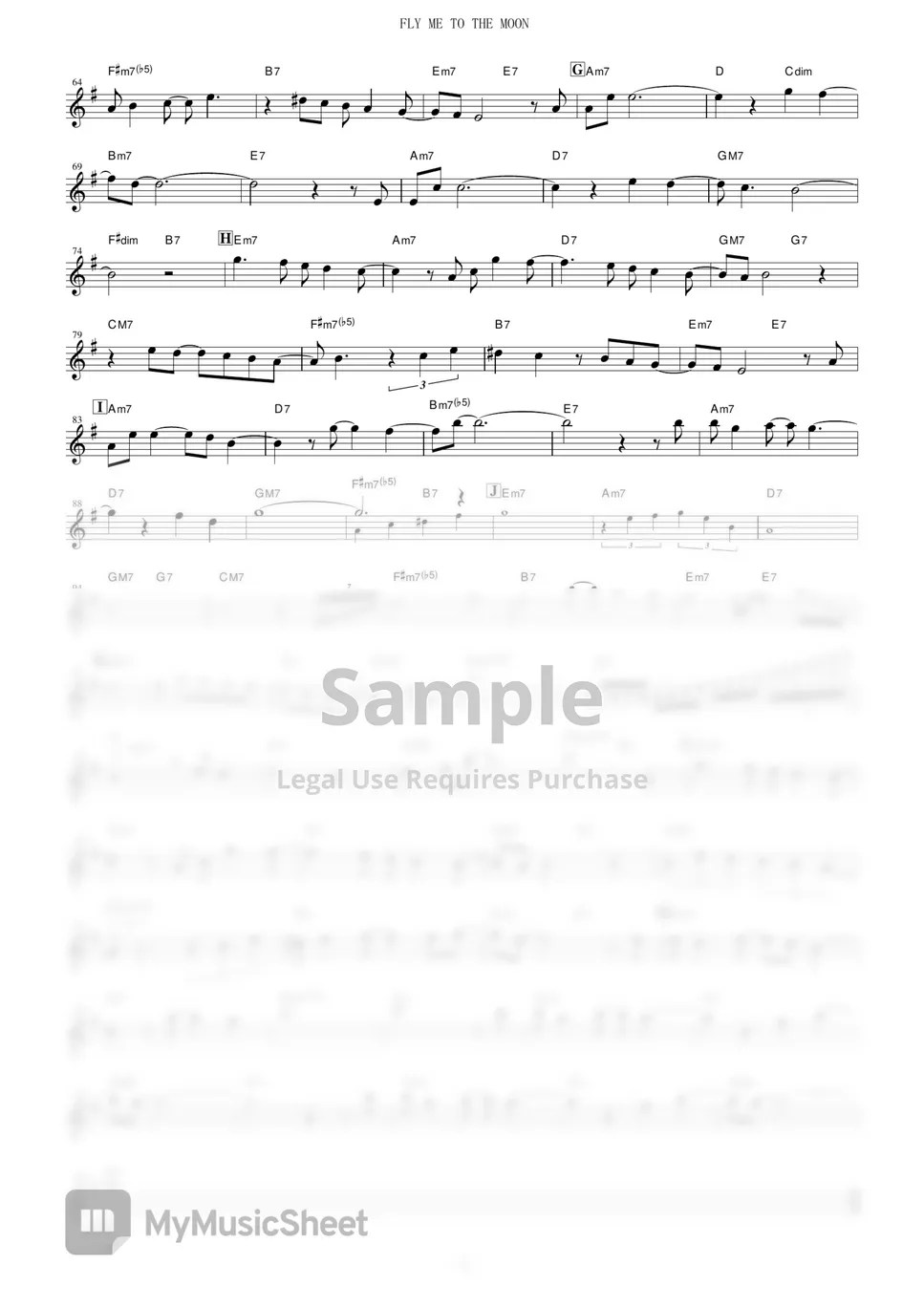 CLAIRE Fly Me To The Moon (Neon Genesis Evangelion / in Eb) Sheets by