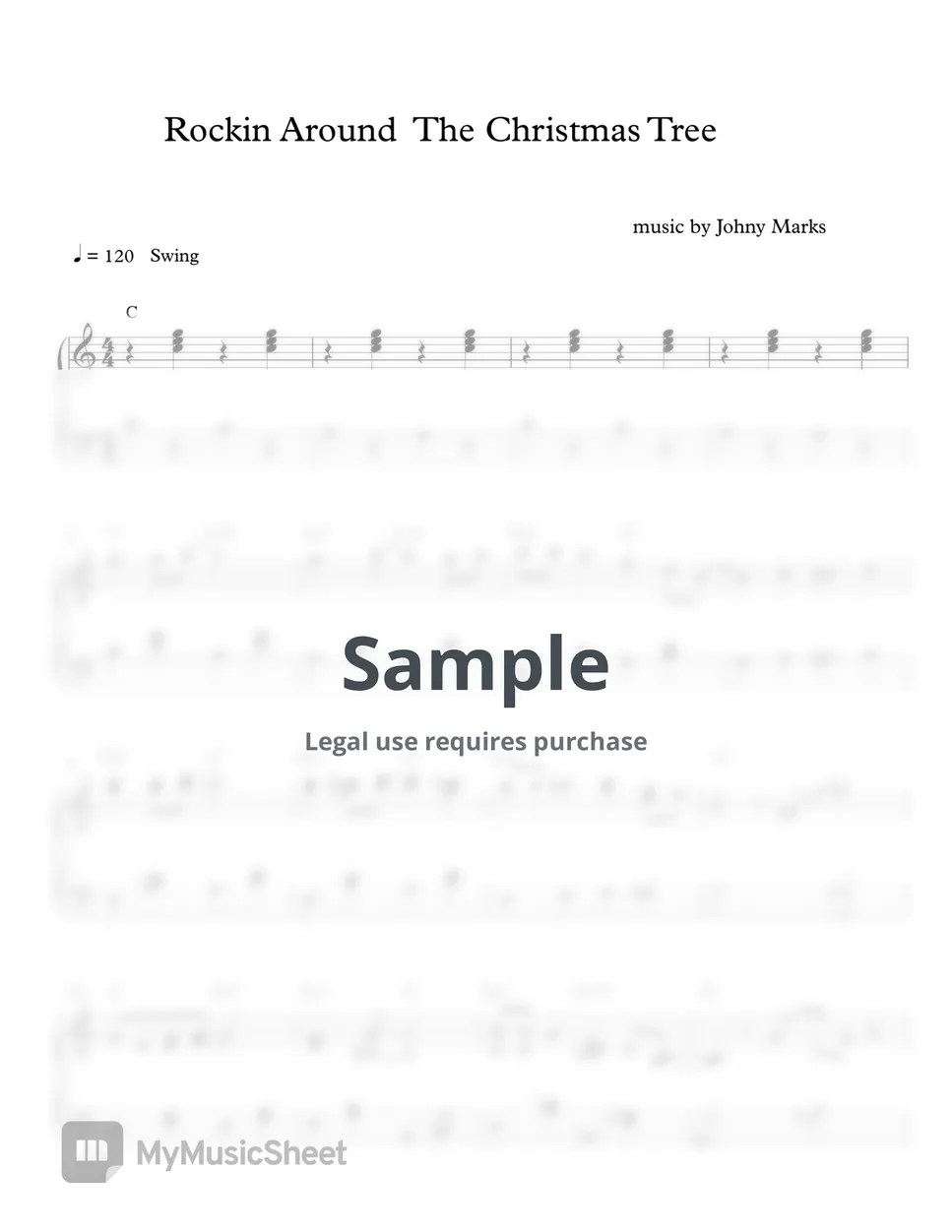 Johny Marks Rockin Around The Christmas Tree (Jazz Ver.) Sheets by MIWHA