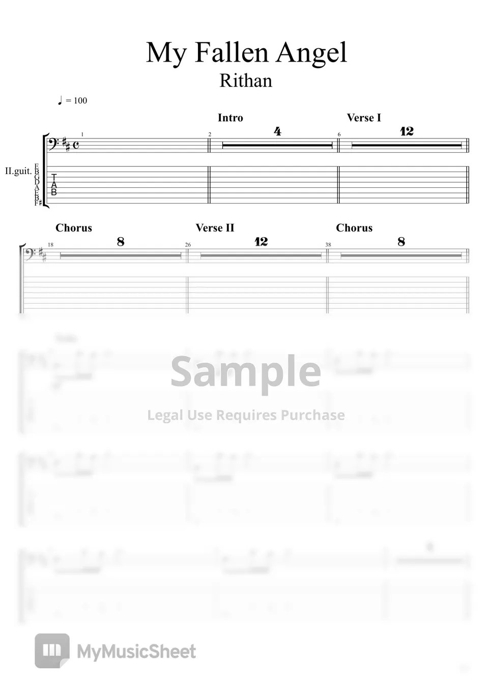 Rithan My Fallen Angel Sheets by Rithan Vijay