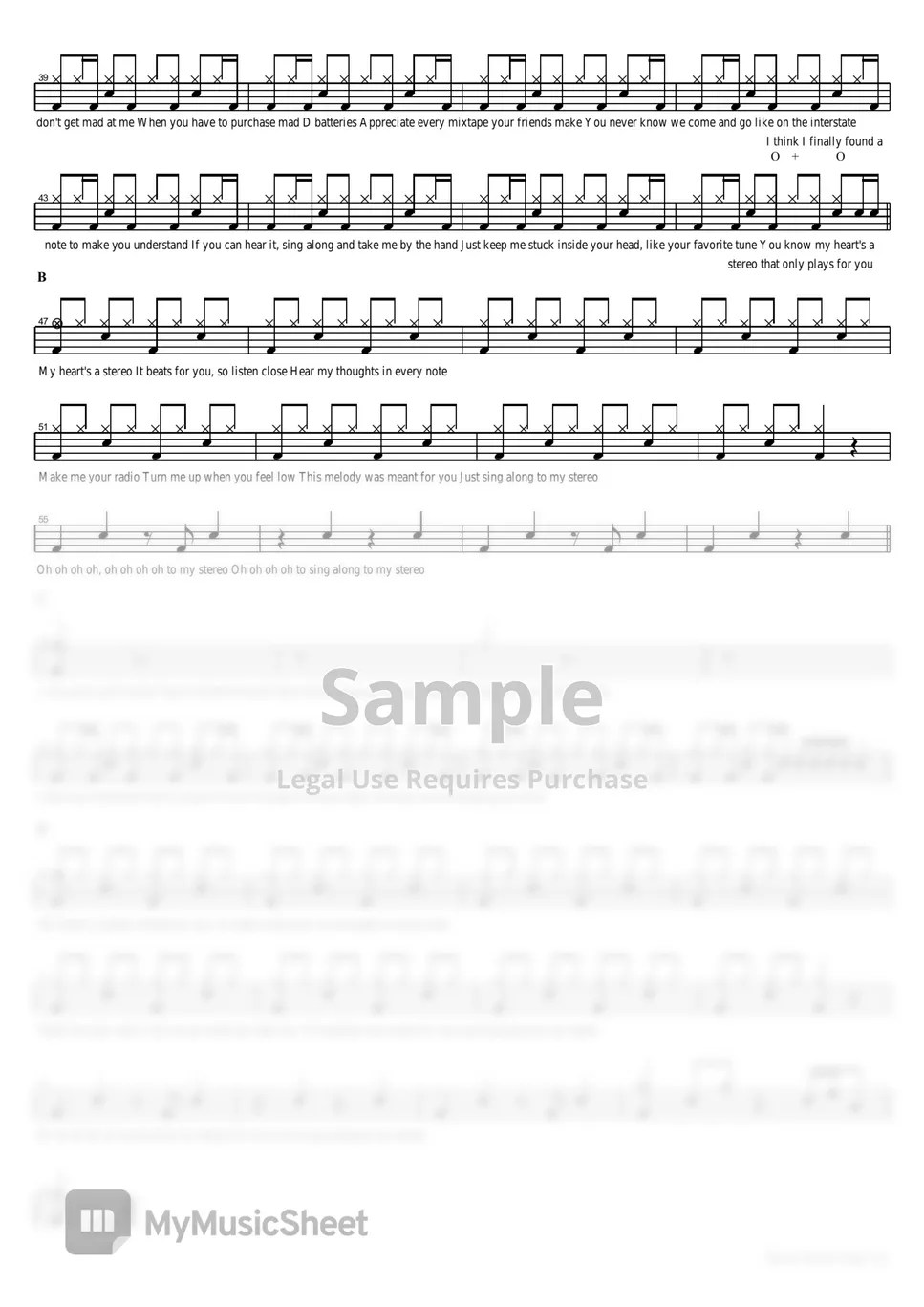 Gym Class Heroes Stereo Hearts (Feat. Adam Levine Of Maroon 5) Sheet