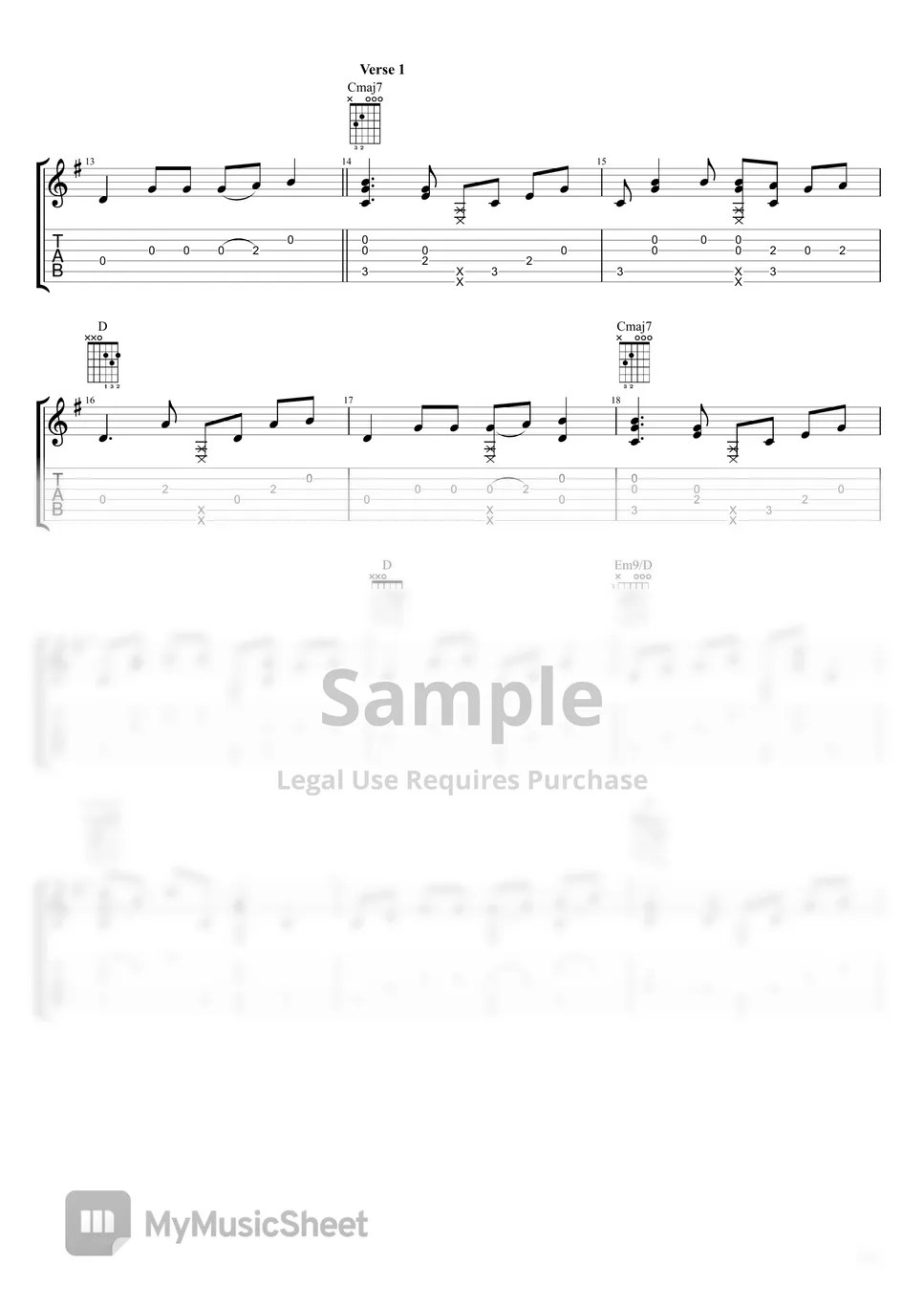 Pamungkas Fingerstyle Guitar To The Bone Sheets by Acoustic