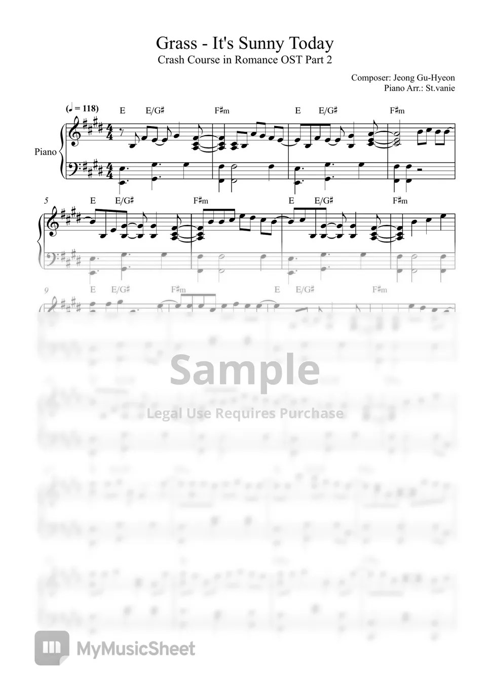 GRASS 그래쓰 It's Sunny Today 오늘은 맑음 (Crash Course in Romance OST