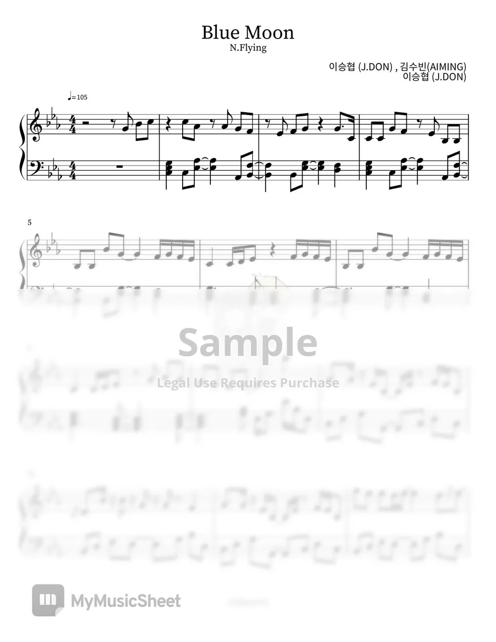 N.Flying(엔플라잉) Blue Moon Sheets by chihyun416