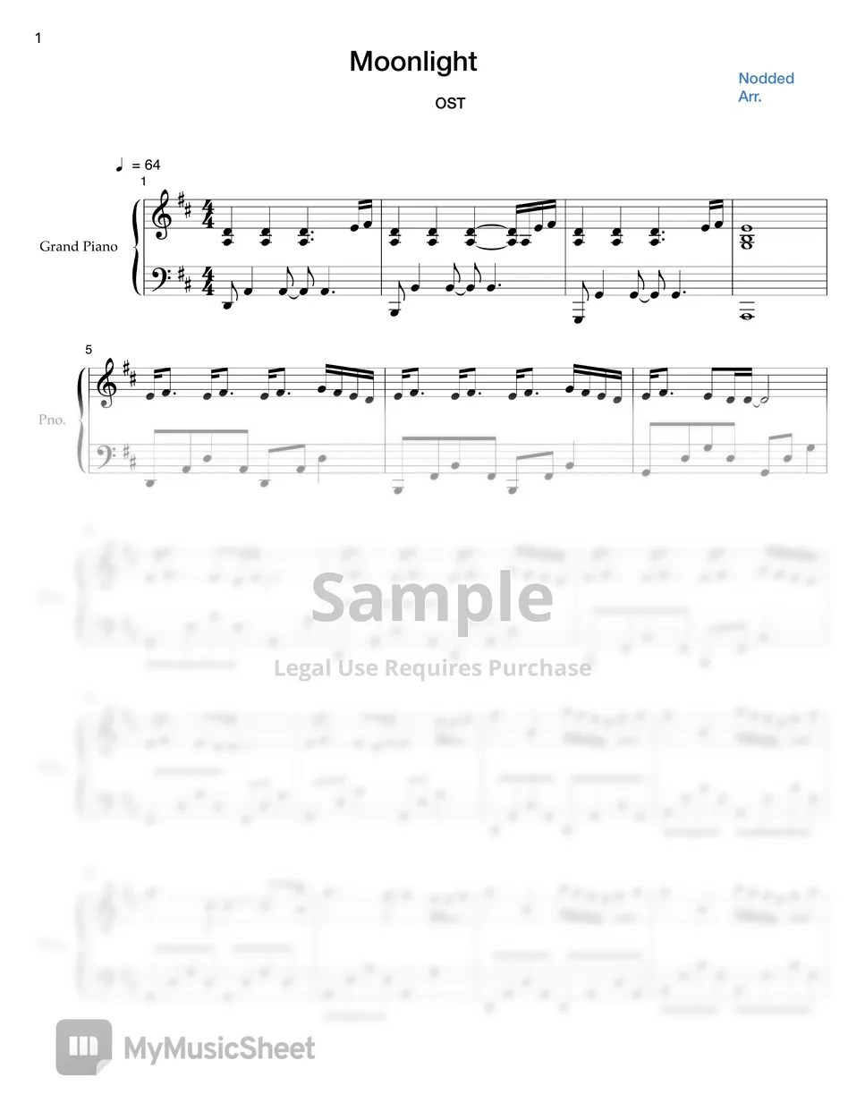 Hyunsang Ha Moonlight (Be Melodramatic) Sheets by Lullu Nyannya