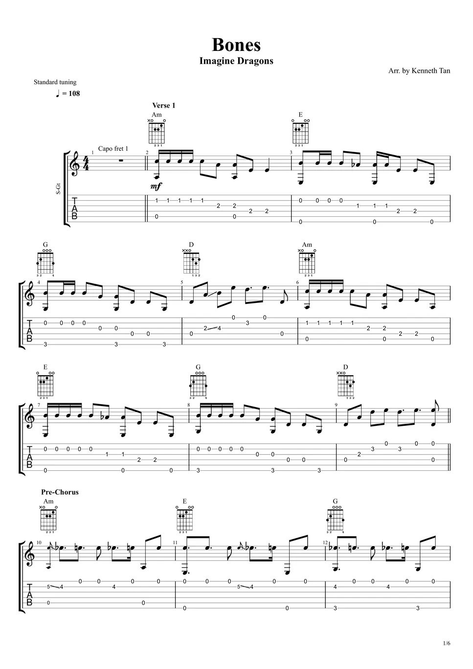Guitar Chords For Imagine