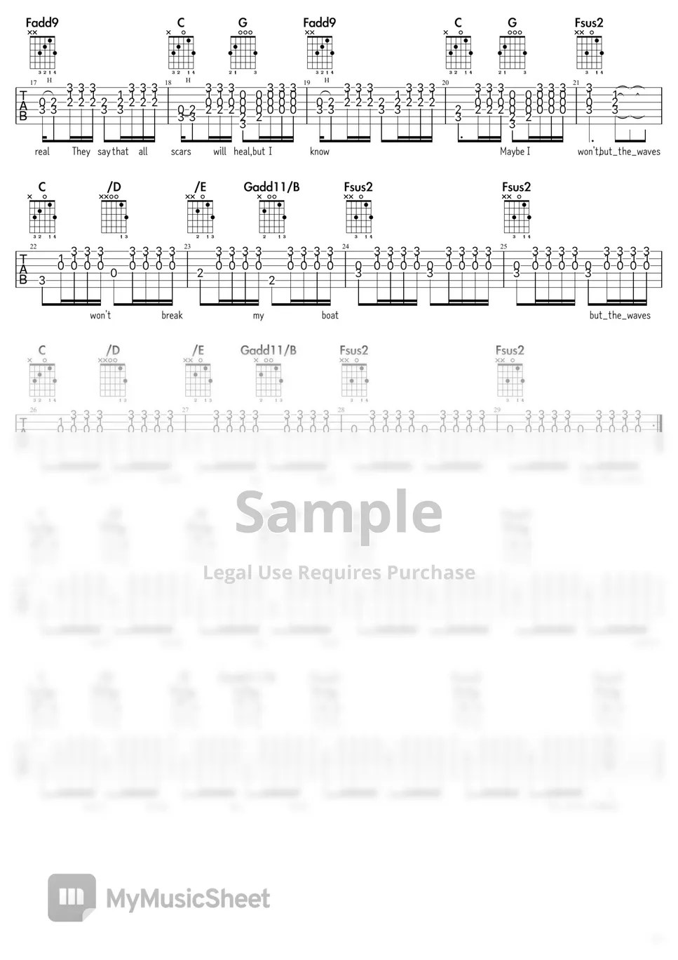 Ed Sheeran Boat Tab + 1staff by Chase Cho
