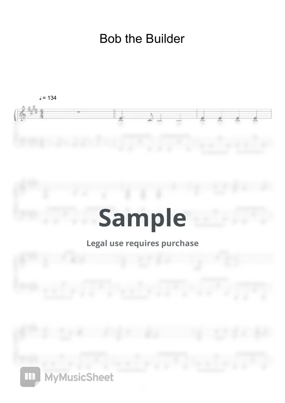 Paul K.Joyce Bob the Builder Theme Song (Sheet Music, MIDI,) 악보 by sayu