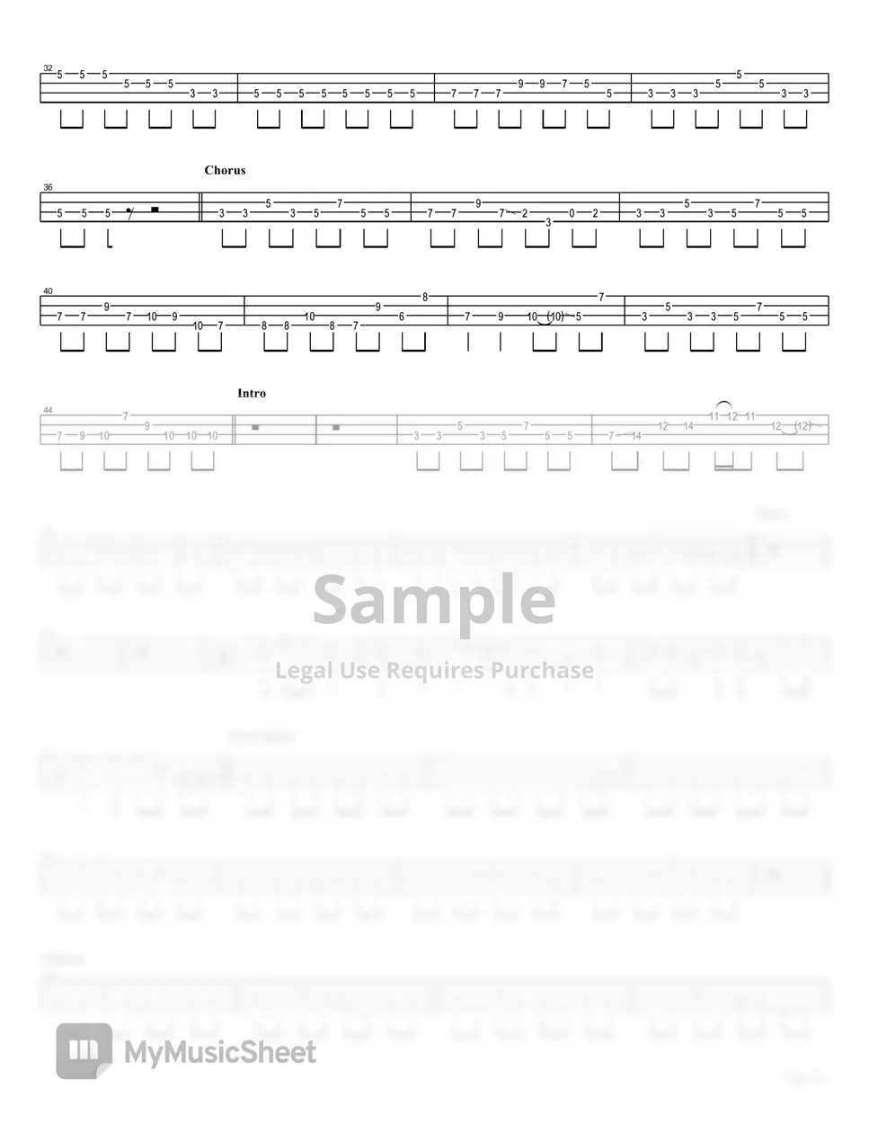 WEAVER Kuchizuke Diamond (Bass TAB) Sheets by Muya