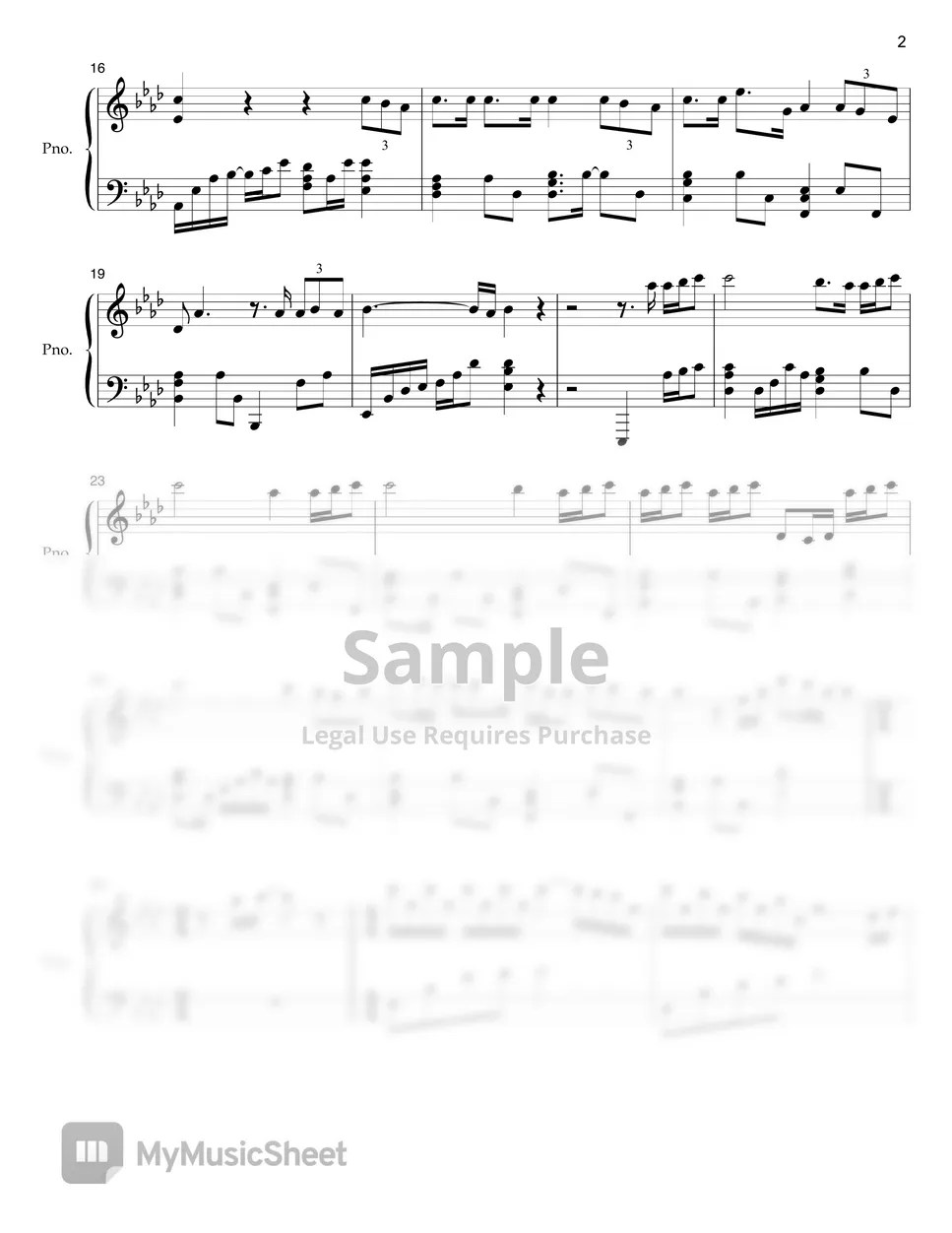 이하이(Lee Hi) 한숨(Breathe) 악보 by Lullu Nyannya